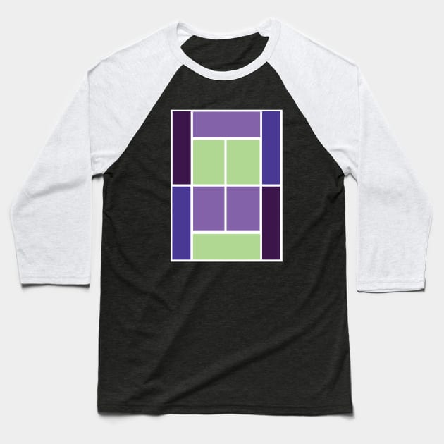 TENNIS COURT PALETTE Baseball T-Shirt by King Chris